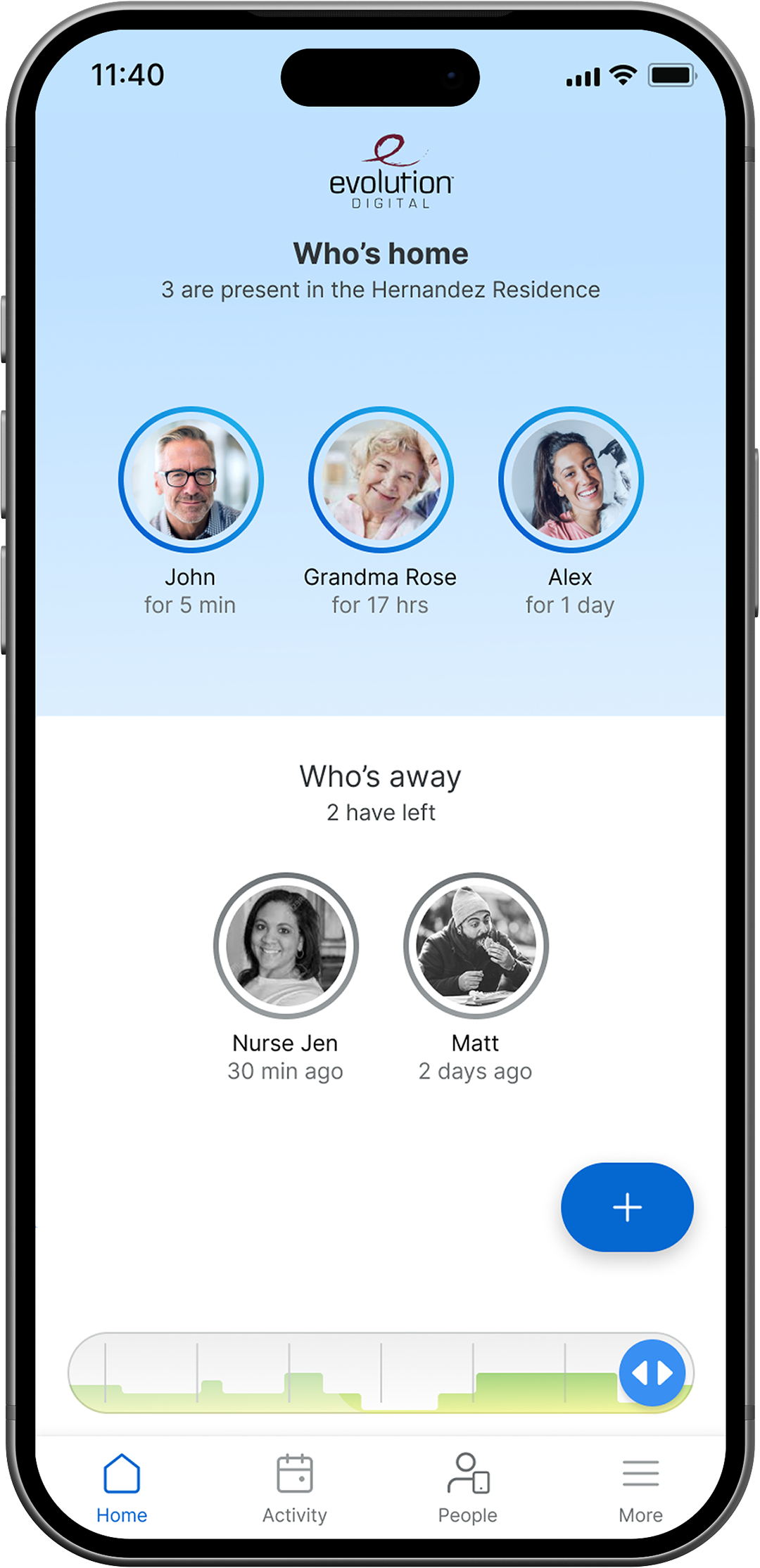 The eSphere Home App Screen